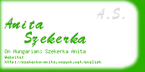 anita szekerka business card